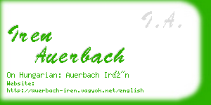 iren auerbach business card